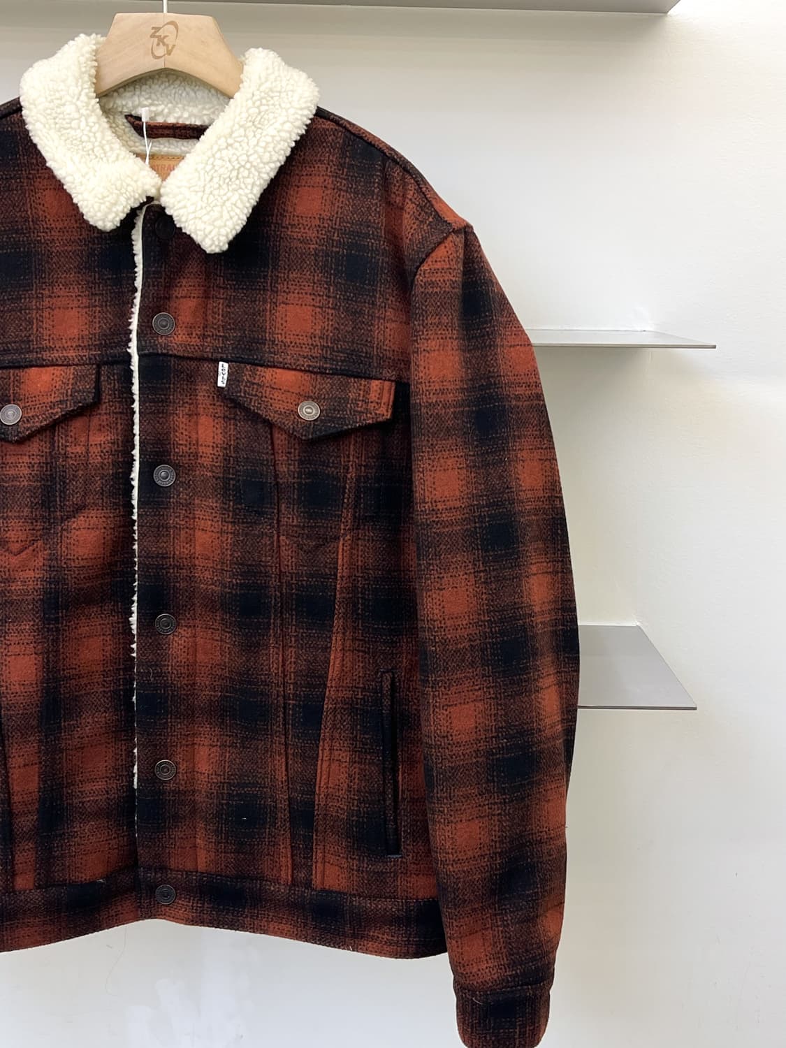 리바이스 타탄 체크 쉐르파 트러커 자켓 상품이미지4