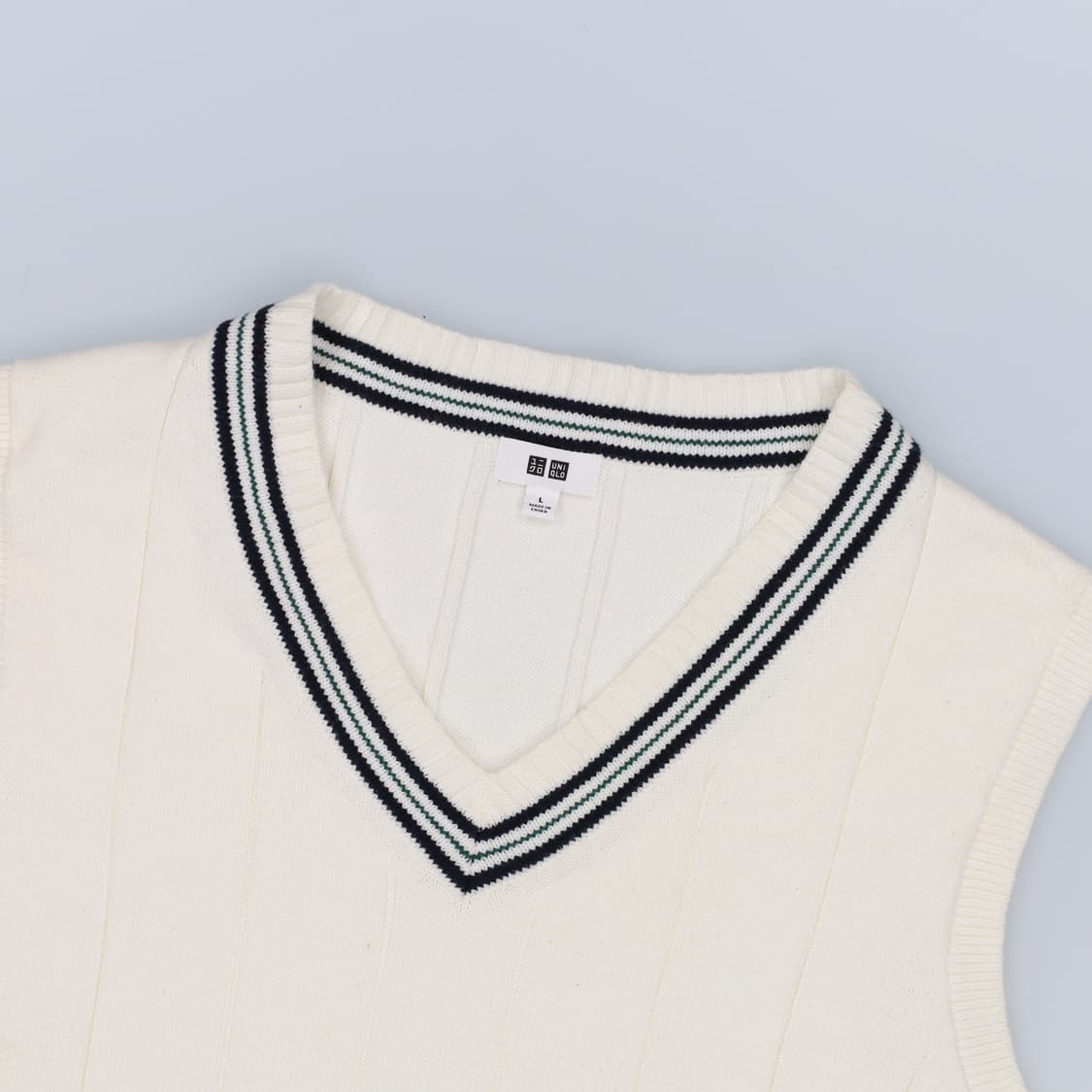 L 유니클로 니트 조끼 베스트 0323H1 상품이미지4