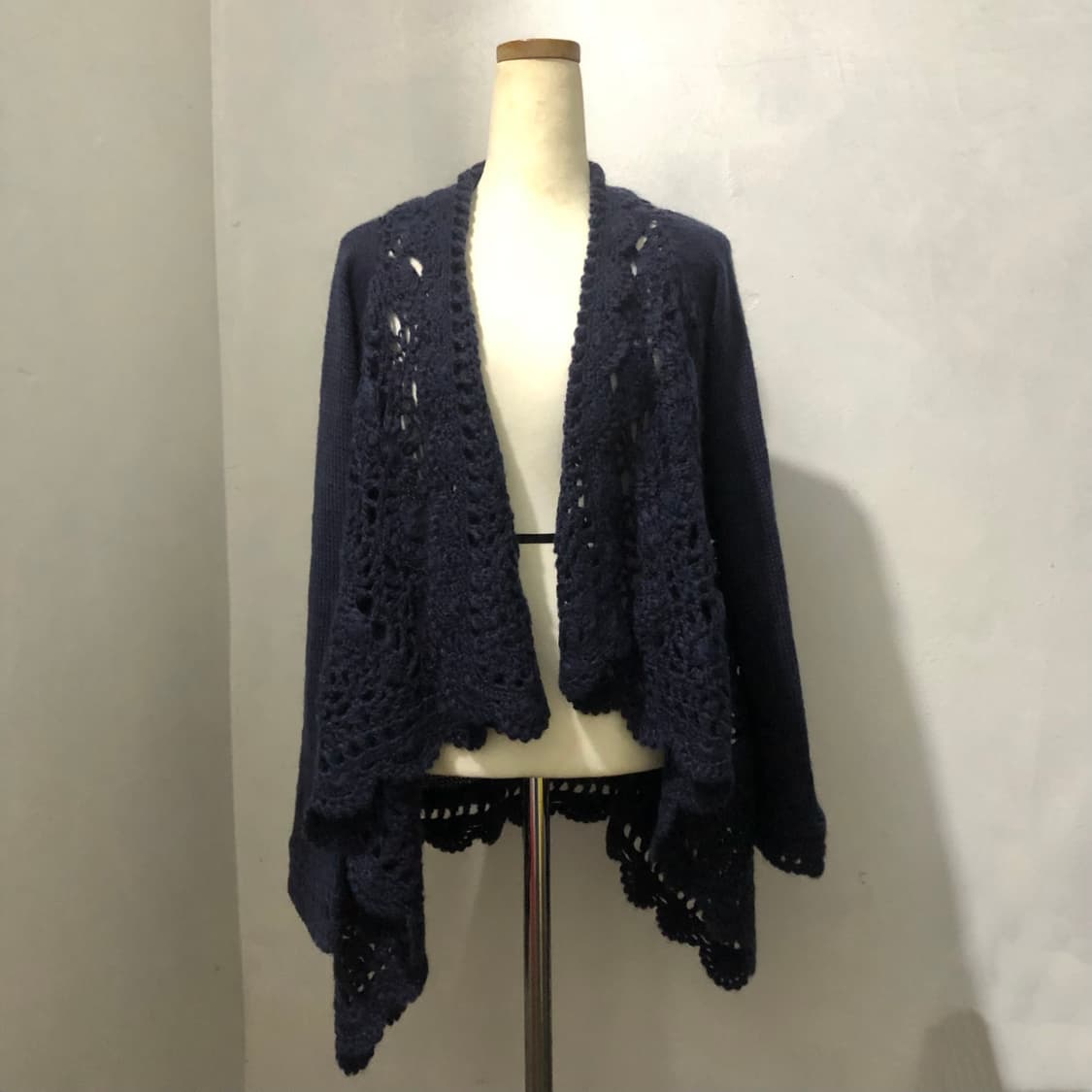 enc 네이비 케이프 니트 가디건 빈티지 상품이미지1