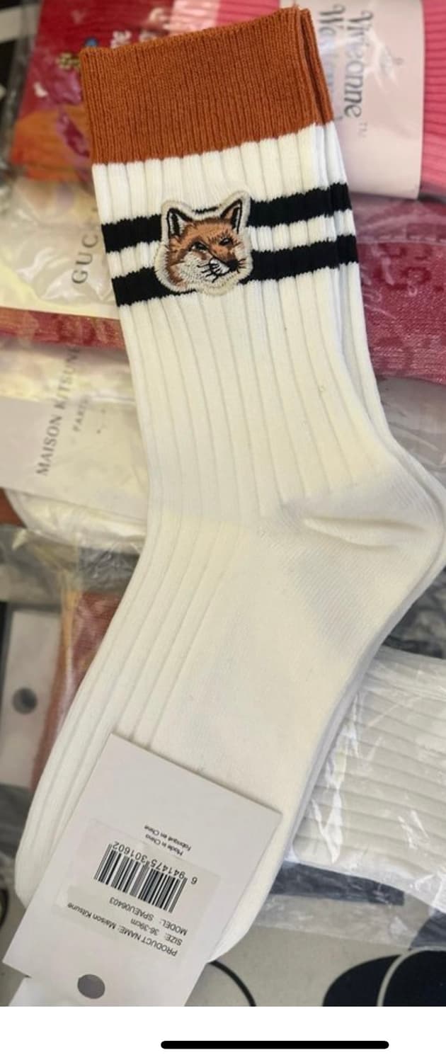 메종키츠네 폭스 헤드 삭스 양말 상품이미지5