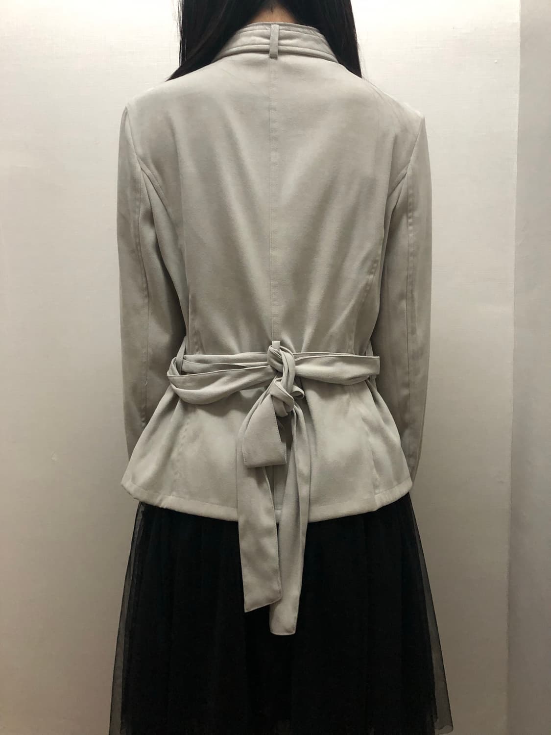 빈티지 라이트그레이 스웨이드 버튼 자켓 상품이미지9