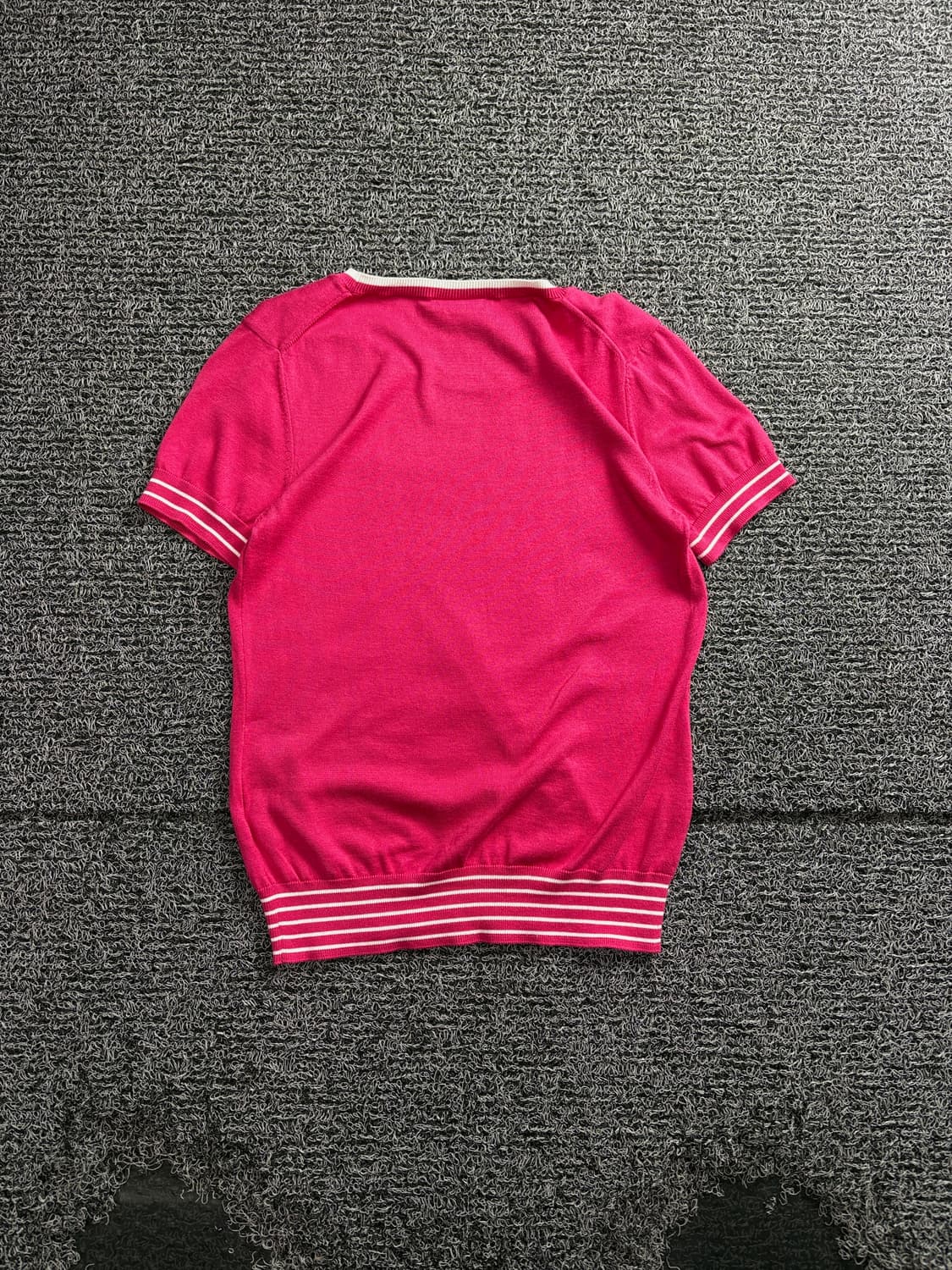 라코스테 우먼스 자수로고 반팔 니트 핑크 4210 상품이미지5