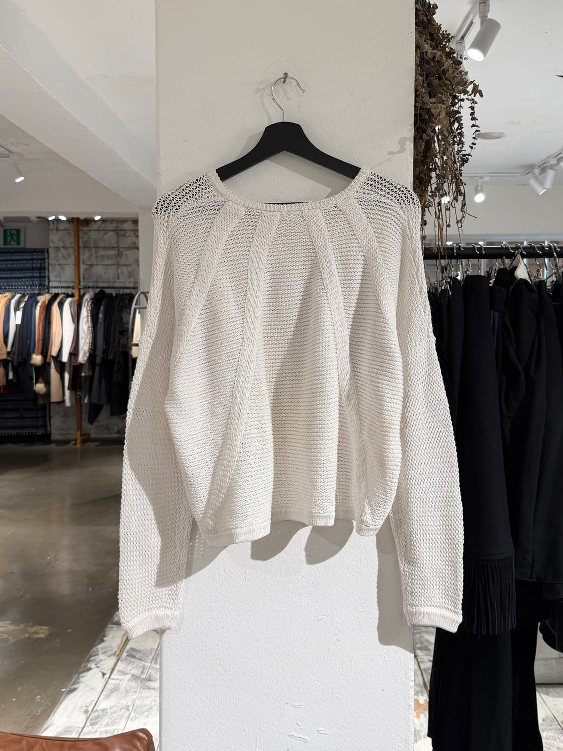 헬무트랭 화이트 플로브 크롭 니트 스웨터 상품이미지6