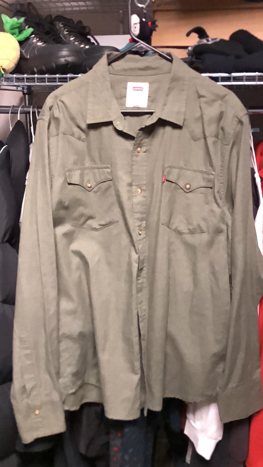 리바이스 올리브 웨스턴 셔츠 L 상품이미지2