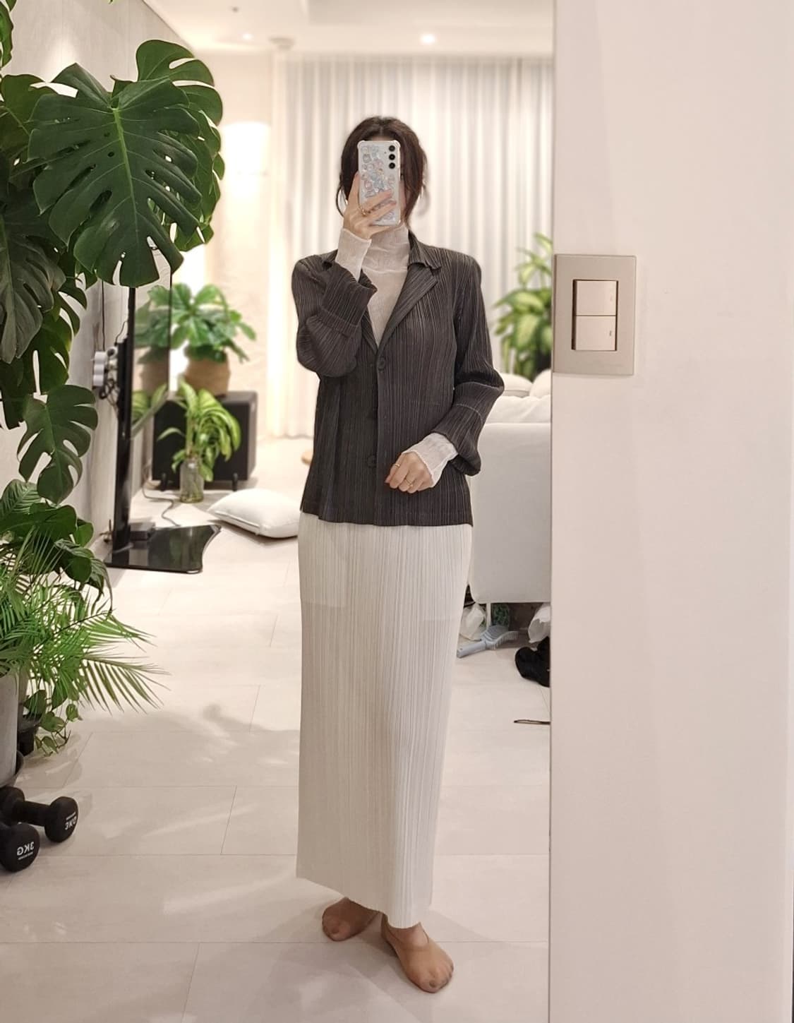 새상품급. 플리츠플리즈 그레이 베이직 자켓3 이세이미야케 상품이미지10