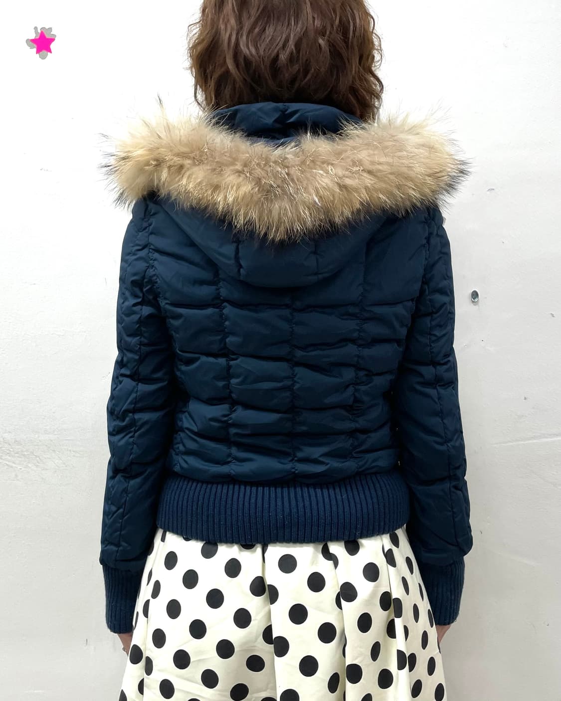 Navy Cube Crop Padding  상품이미지3