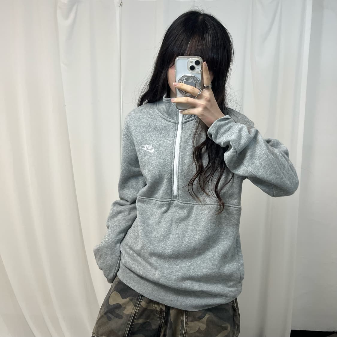 Nike Grey Half-zip Sweatshirt 상품이미지1