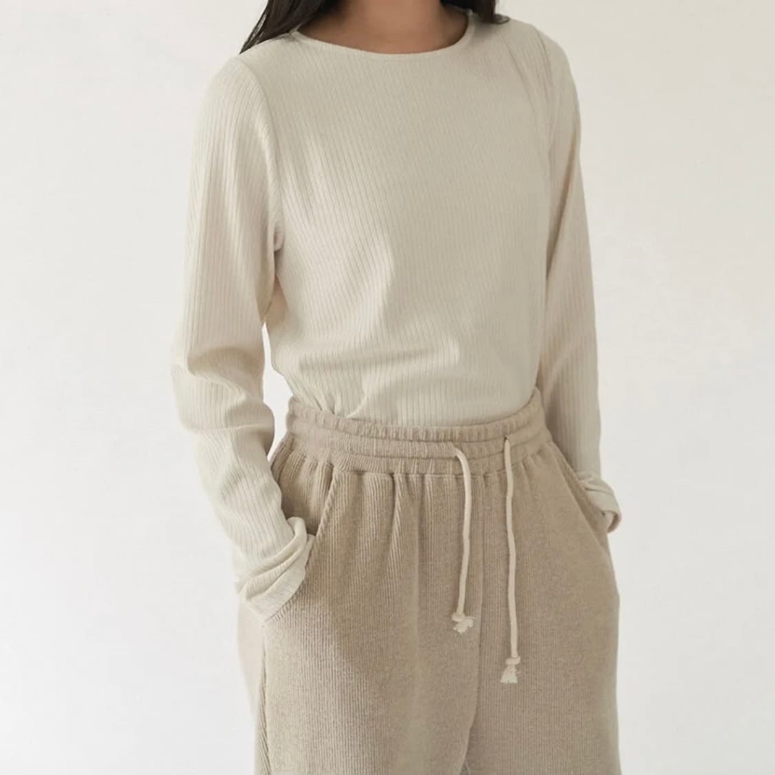 레터 Rib 티셔츠 (새상품) 상품이미지6