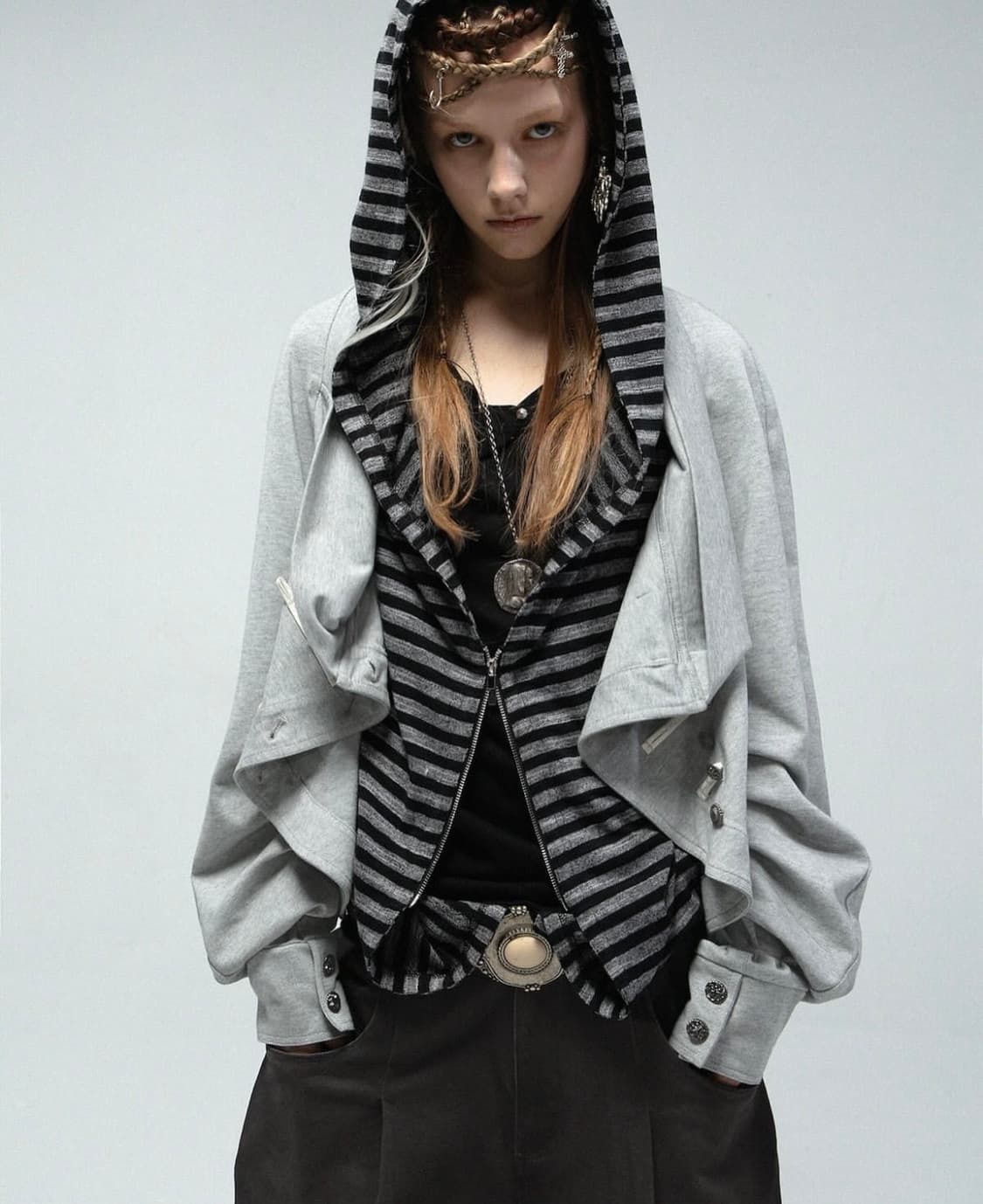 더블펀치 자켓+후드 (블랙) 상품이미지1