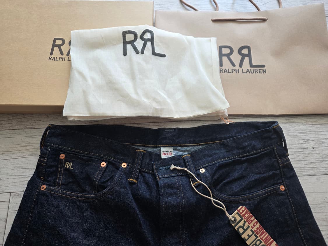 RRL 더블알엘 빈티지 파이브포켓 이스트웨스트 셀비지 데님 팬츠 상품이미지2