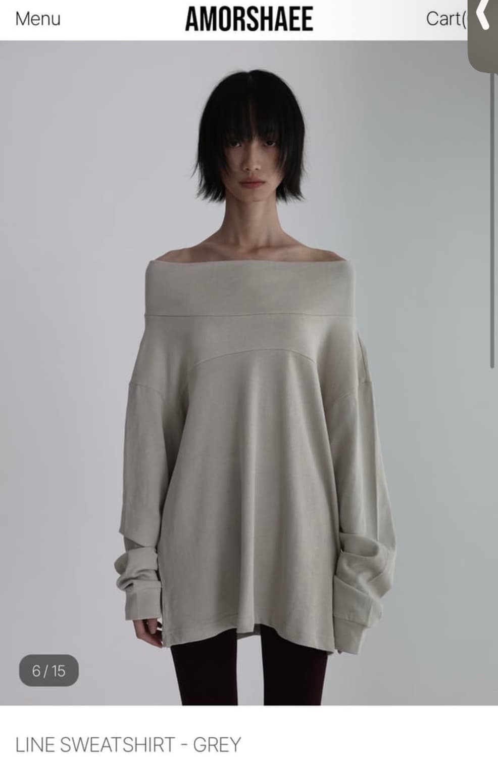 아모르샤이) Line Sweatshirt GR F 상품이미지1