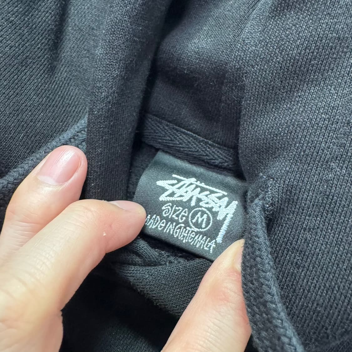 정품 스투시 빅로고 블랙 후드티 상품이미지5