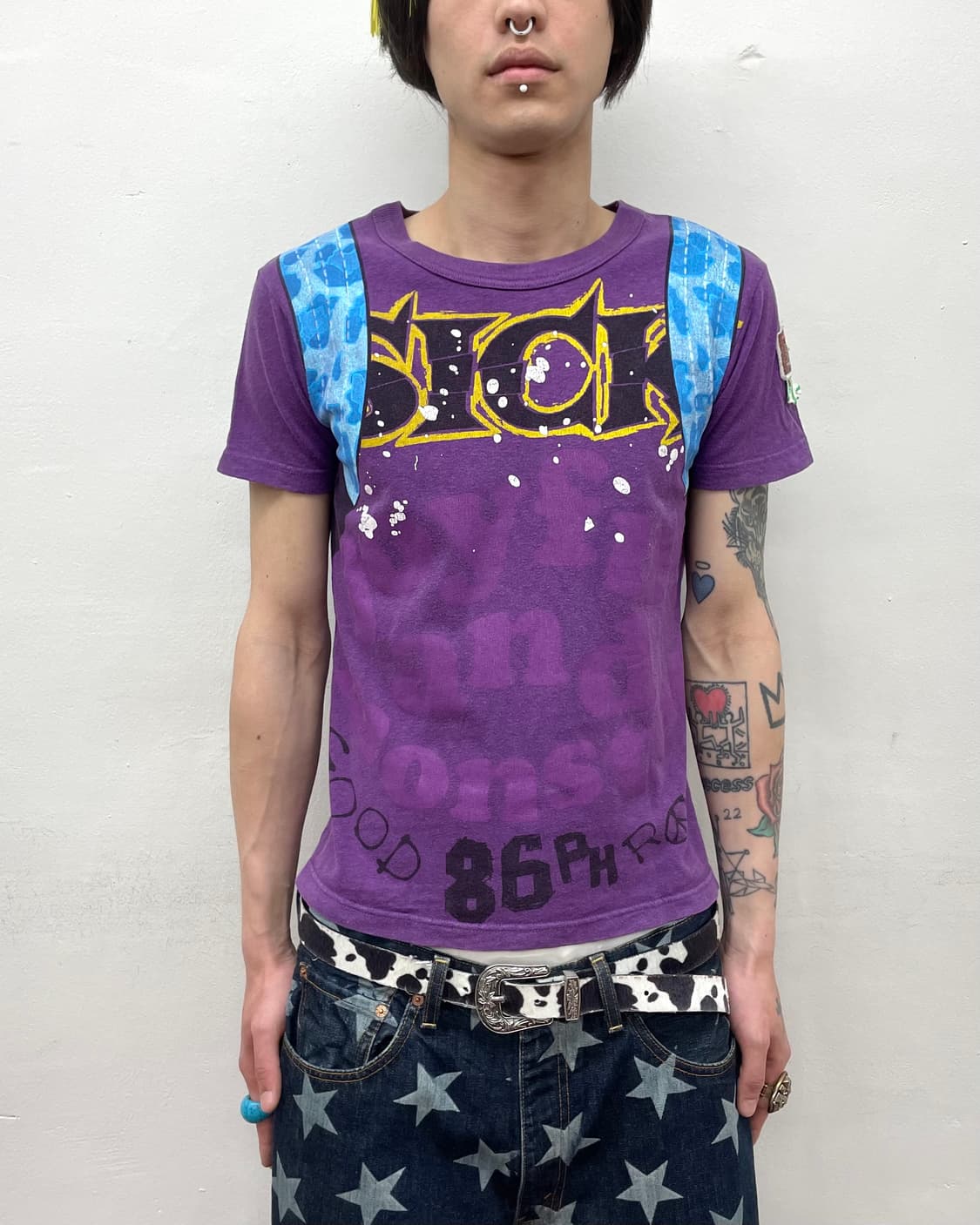 Jam blue camouflage purple T-shirt 상품이미지1