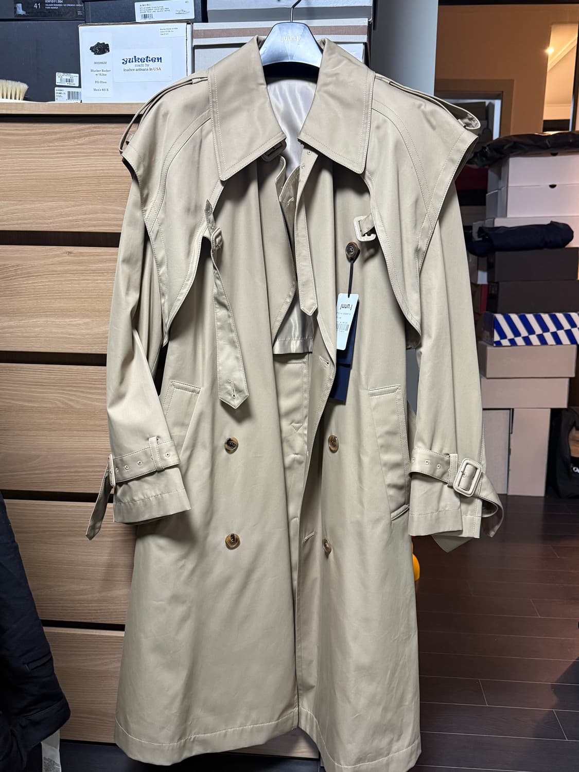 준지(Juun.J) 레이어드 디테쳐블 트렌치코트 상품이미지2