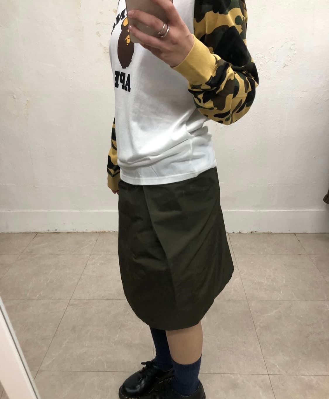 질샌더 나일론 미디 스커트 상품이미지4