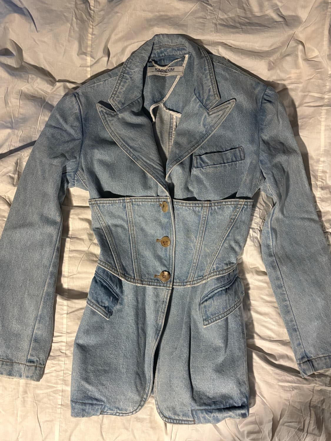 메종 김해김 여성 데님 코르셋 블레이저 (샘플) 상품이미지1