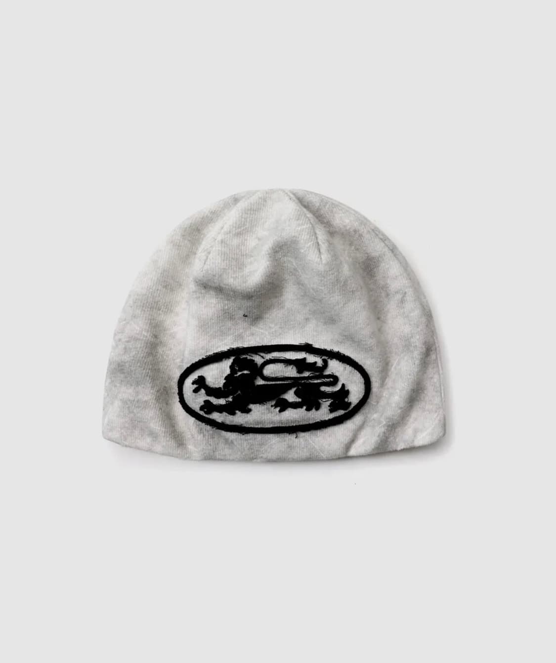 Lion Patch Beanie - Washed White 상품이미지1
