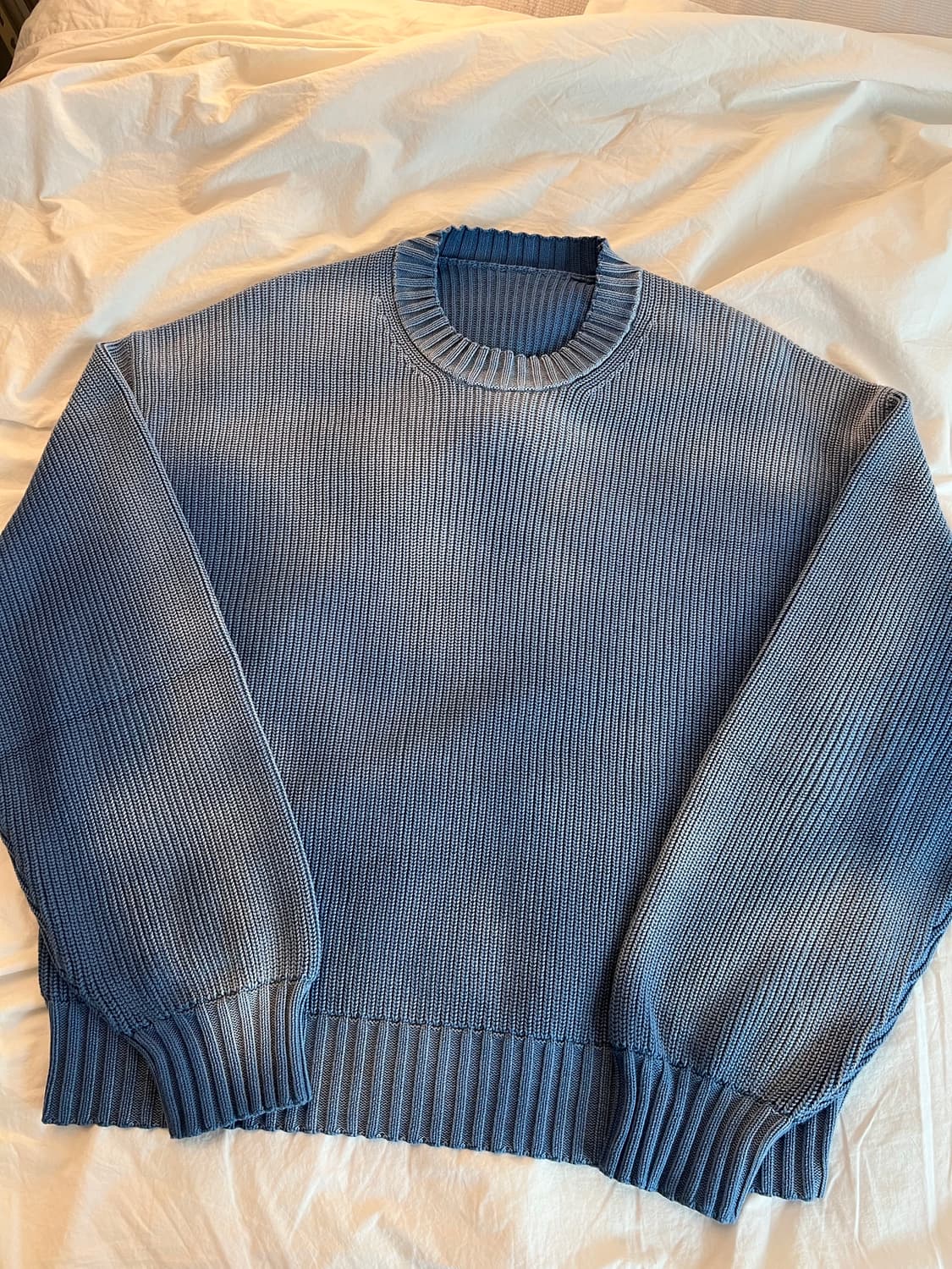 velour garments 페이디드 스카이 블루 니트 M 초판 상품이미지1