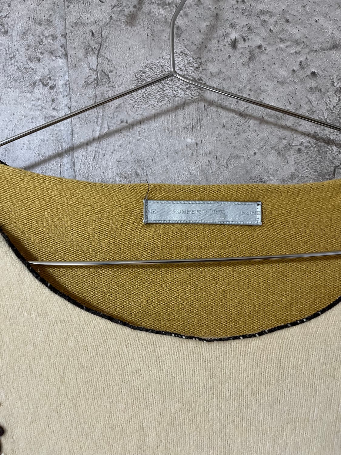 넘버나인 02AW “nowhere man"1of1 캐시미어 패치워크 니트 상품이미지3