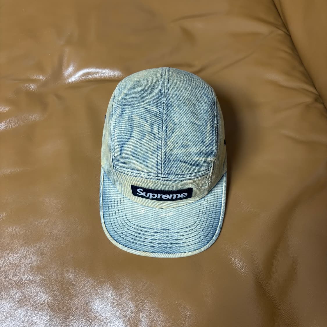 Supreme 슈프림 24ss 워시더 더티 데님 캠프캡 모자 Denim 상품이미지5