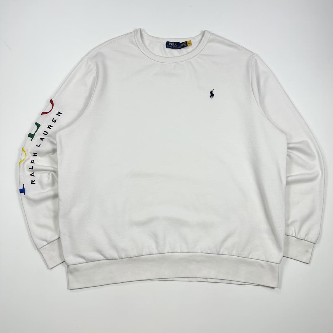 폴로 랄프로렌 클래식 사이드라인 맨투맨 화이트 2XL 상품이미지1