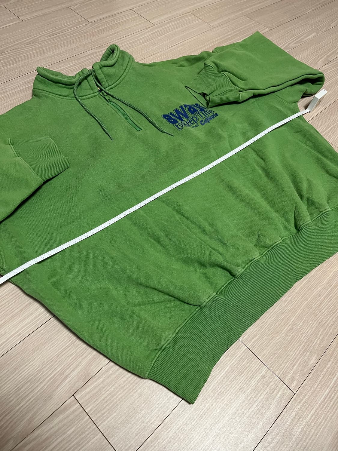 테켓 하프집업 맨투맨 그린 상품이미지7