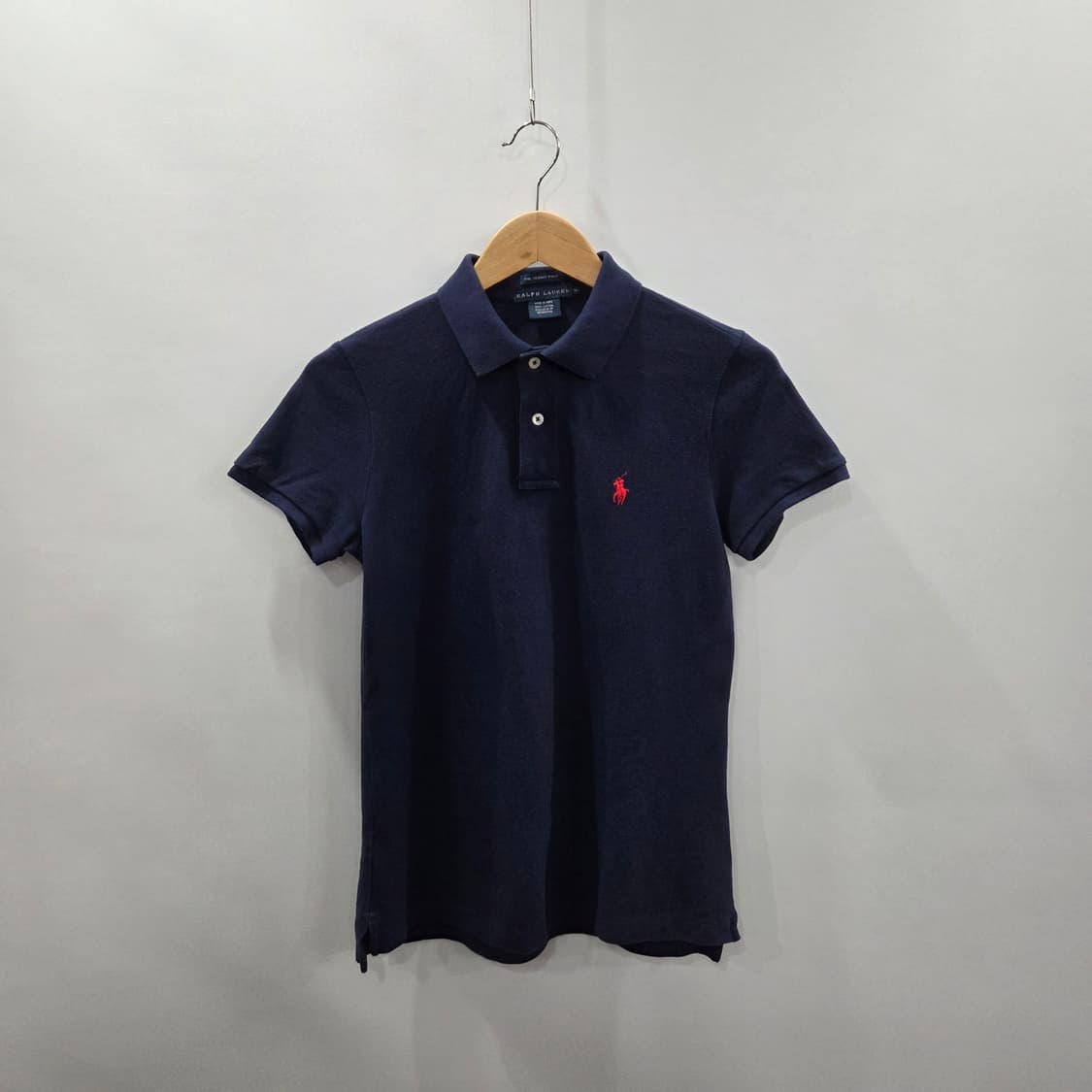 폴로랄프로렌 우먼 피케 카라티 네이비 M 상품이미지1