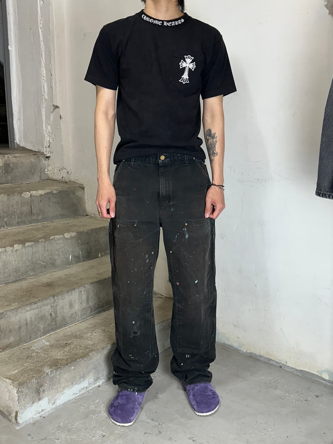 OG 칼하트 더블니 블랙 칼하트 썩블니 하드페이딩 상품이미지2