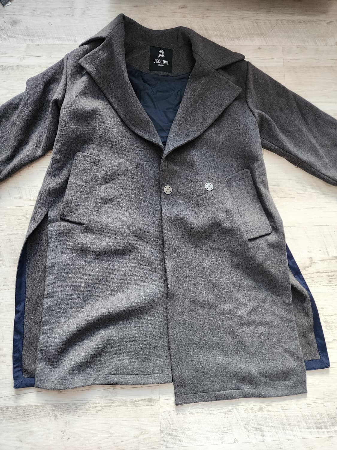 L'ECCOVE 레코브 올혼방 여성 코트 팜. (66~77)사이즈 그레이 상품이미지1