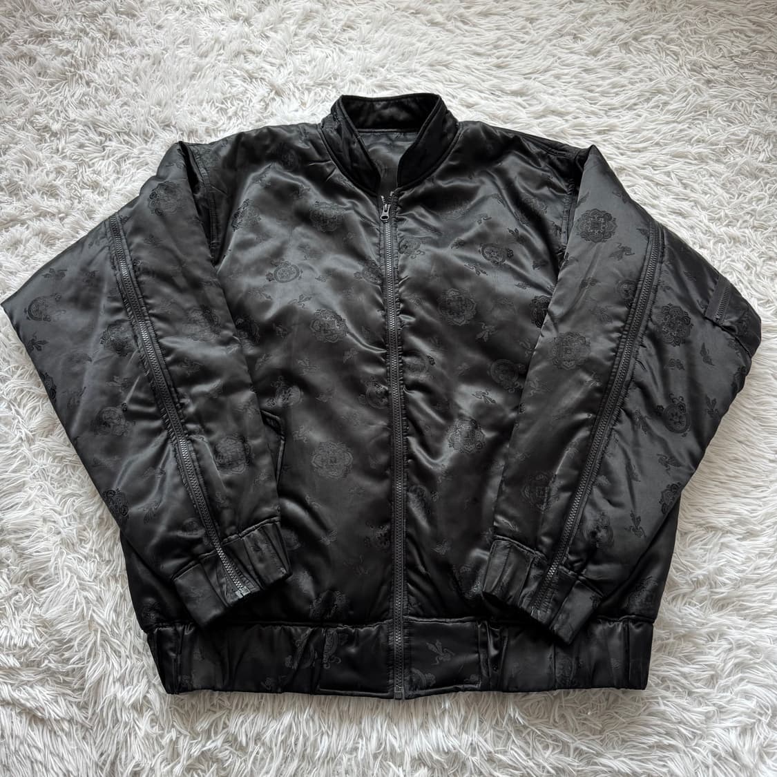 SEDKWOON YOON 빈티지 나일론 블루종 항공자켓 디자이너 XXL 상품이미지4