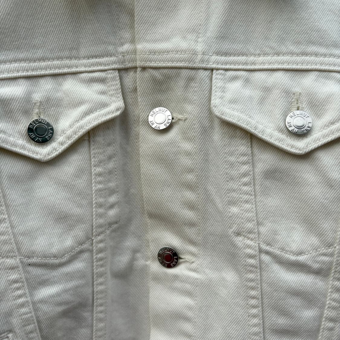 헬무트랭 스퀘어 숄더 자켓 화이트 상품이미지4