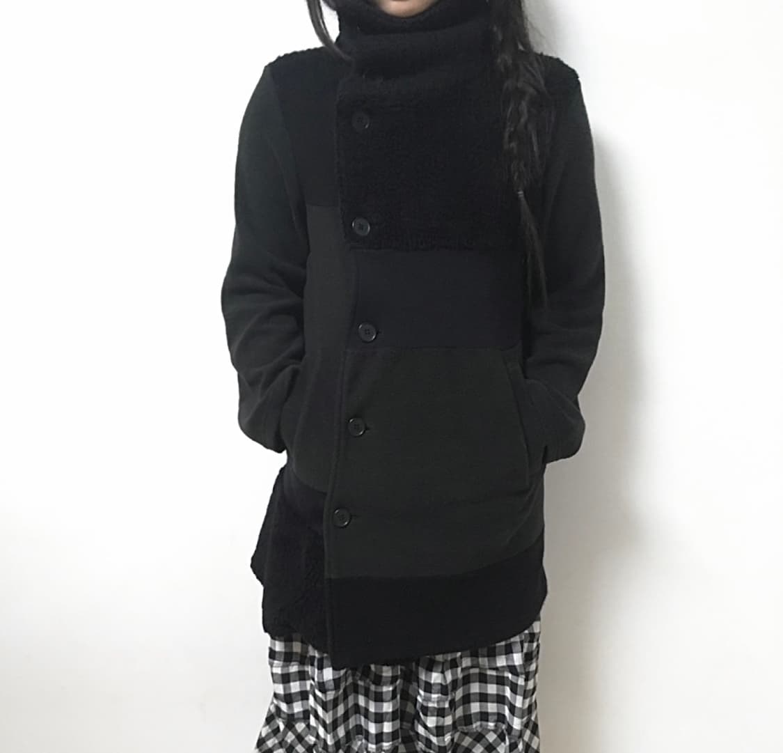 Gomme 고무 변형 하이넥 코트 상품이미지2