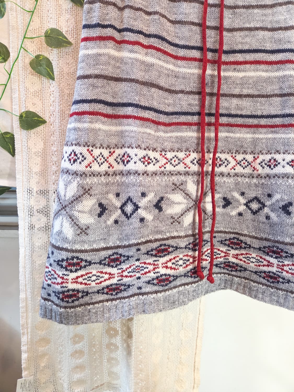 패턴 니트 미디 스커트 상품이미지3