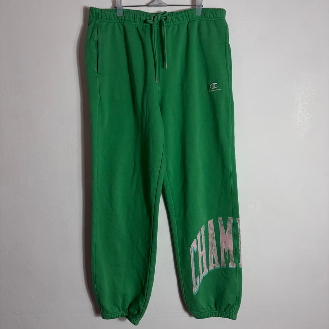 챔피온 그린 로고 트레이닝 바지(L) 상품이미지1