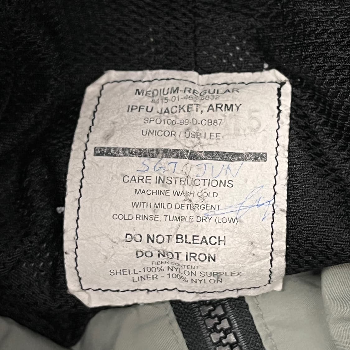 [정품] ARMY 바람막이 자켓 회색 b15 상품이미지5