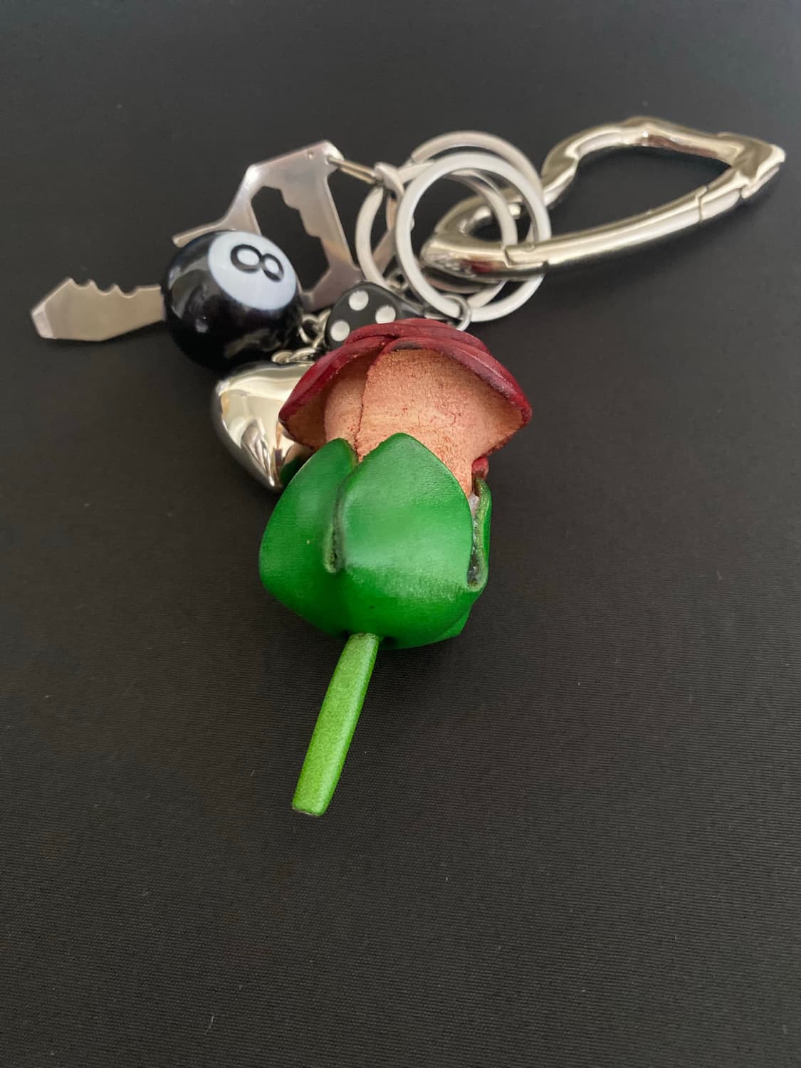 레트로 8볼 장미 키링 상품이미지3