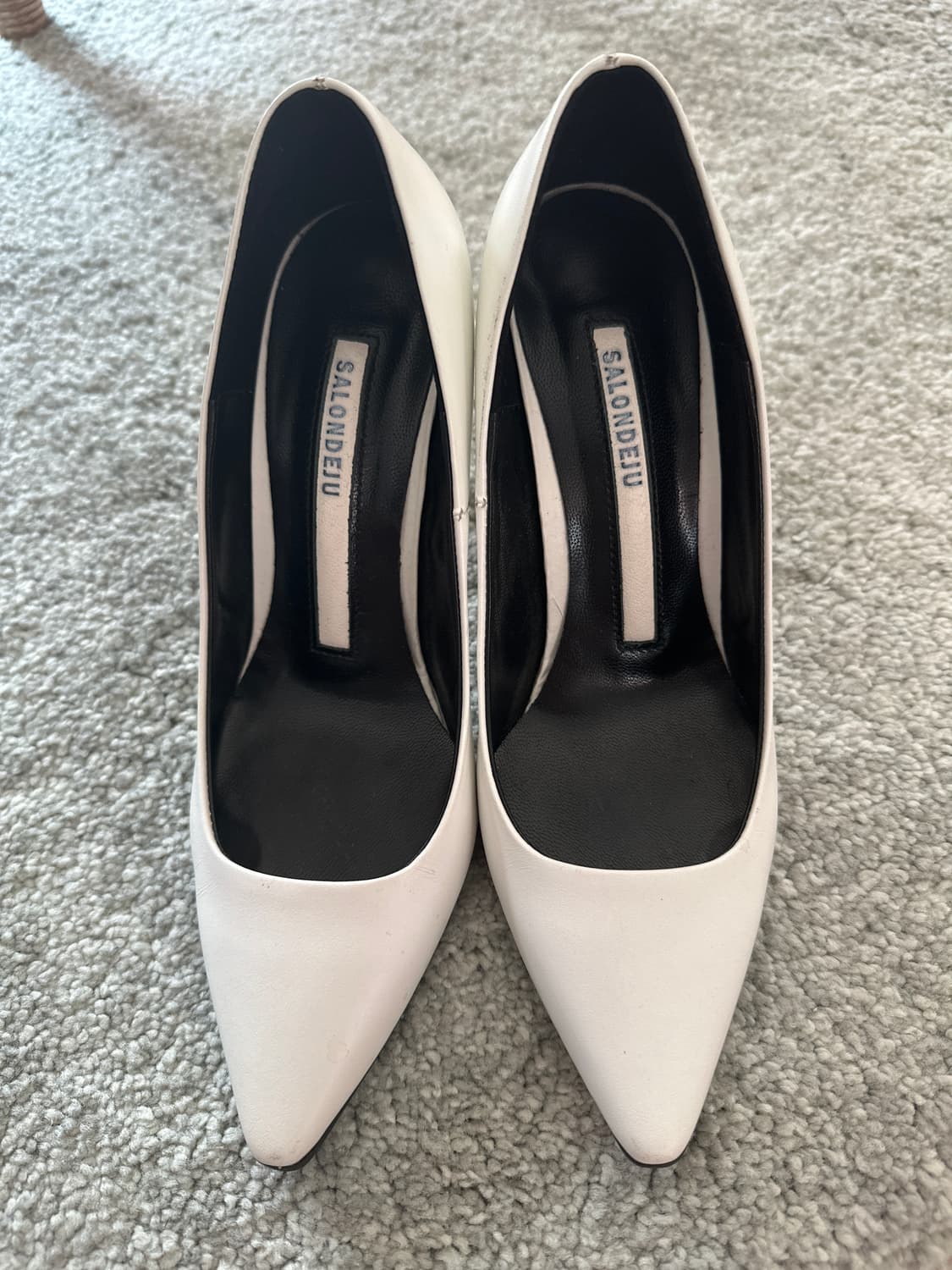 SALONDEJU 살론드쥬 화이트 스틸레토힐 36.5 상품이미지6