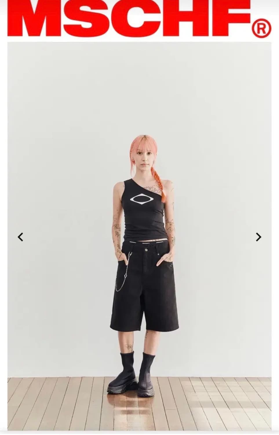 미스치프 버뮤다 팬츠 블랙 상품이미지6