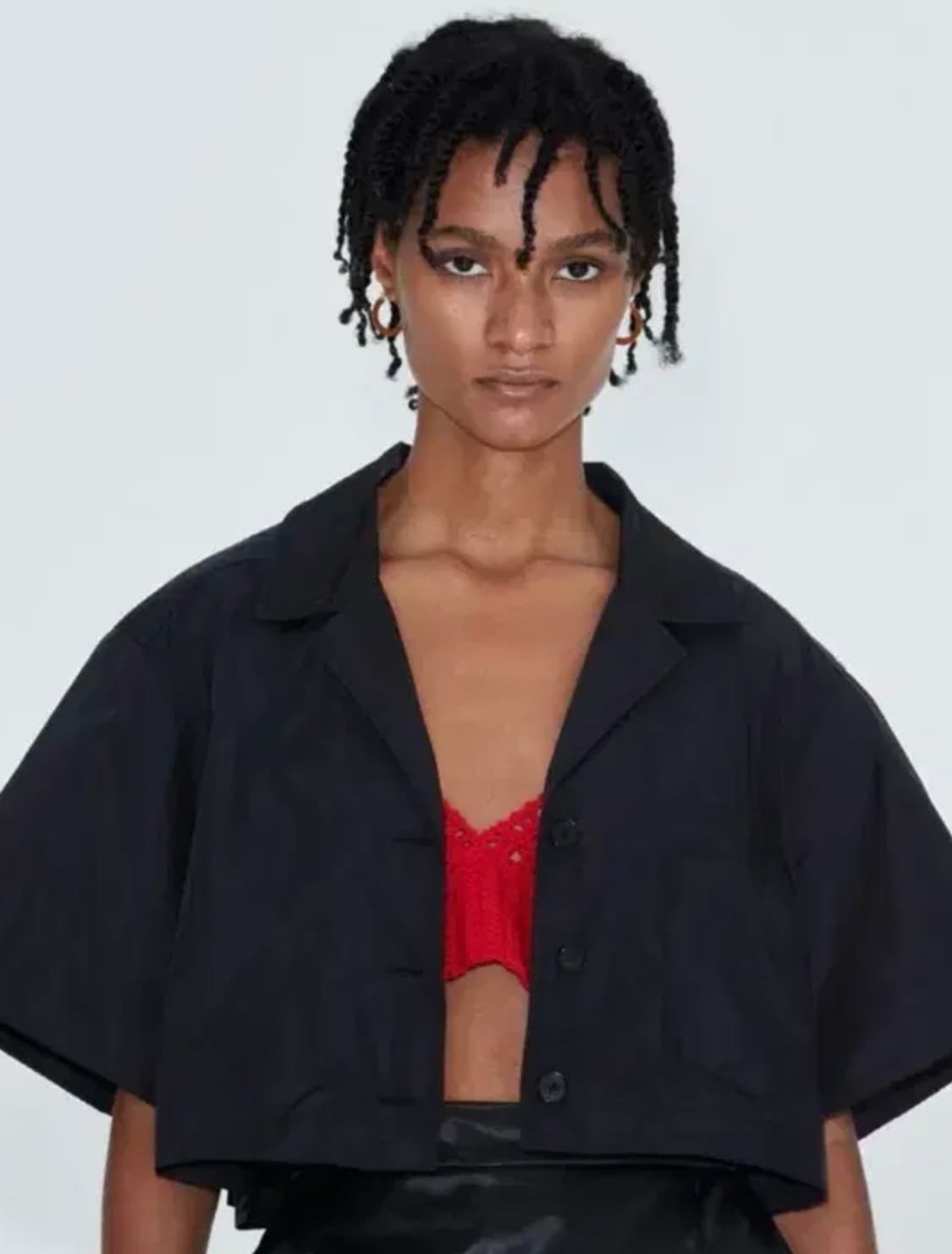 Recto 렉토 크롭 나일론셔츠 m 상품이미지2