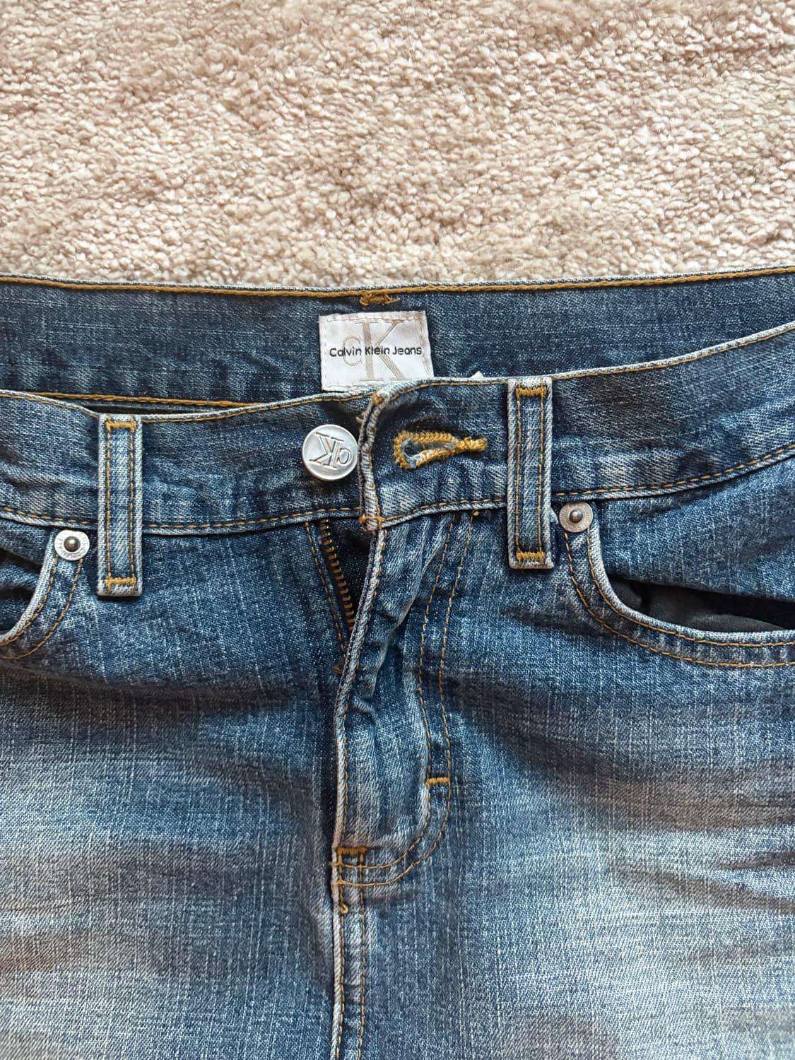 Calvin 2000 빈티지 데님 스커트 상품이미지3