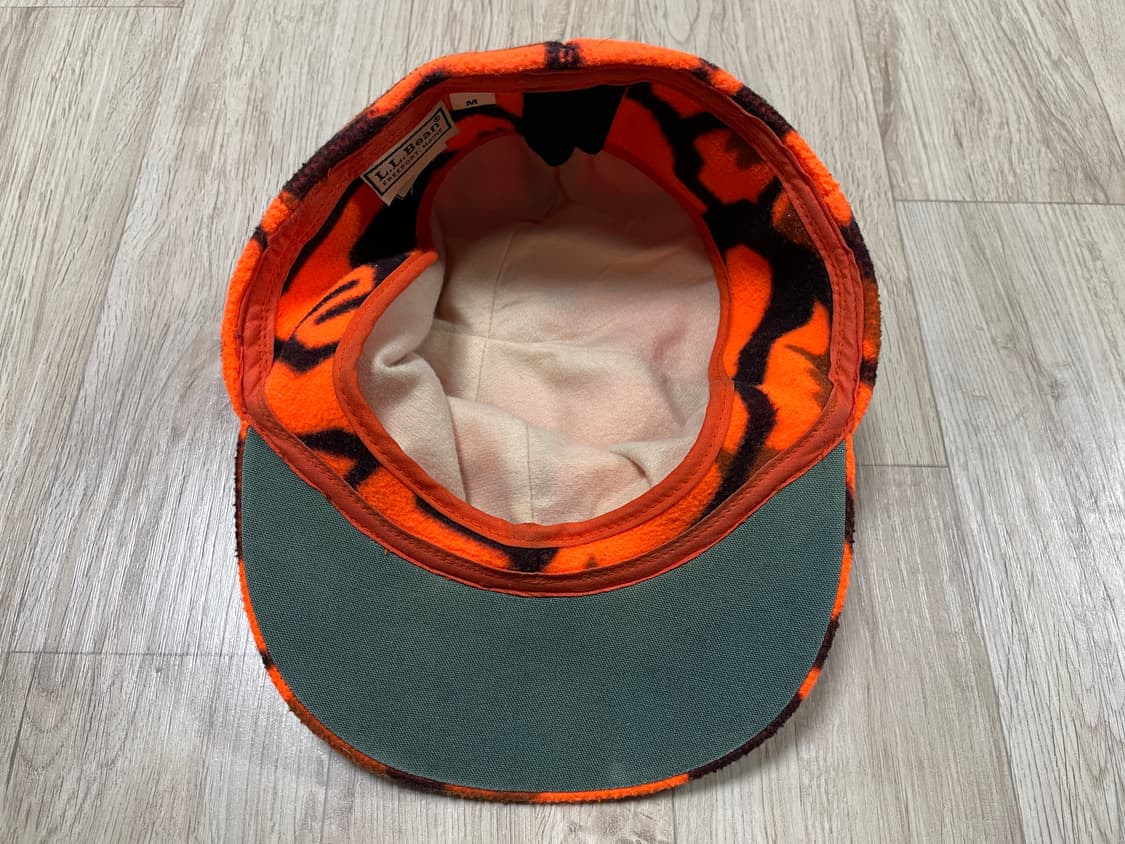 ~57) 70s 엘엘빈 오렌지카모 귀달이변형 울 볼캡(RRL&LVC&폴로 상품이미지6