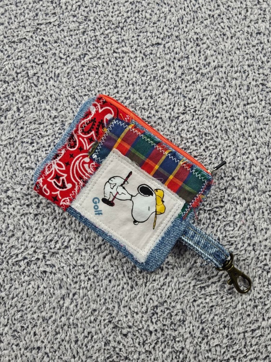 핸드메이드 리워크 커스텀 패치드 키링 월렛 ( 13X10 )/ 10728 상품이미지2