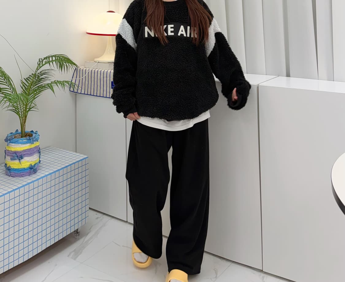 나이키 에어 블랙 플리스 사이드 지퍼 맨투맨(l) 상품이미지4