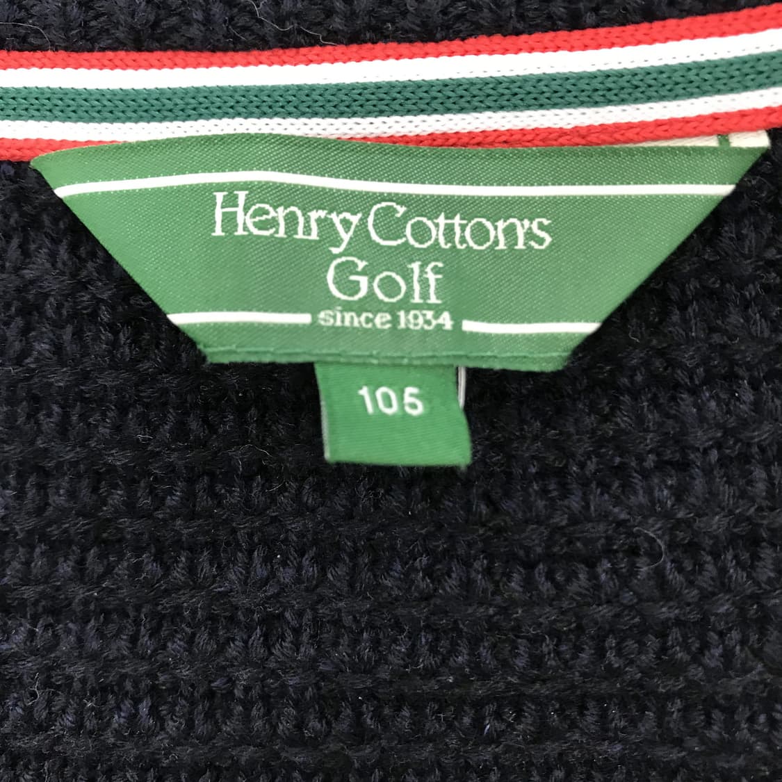 헨리코튼 와플 니트집업 네이비 [105] 상품이미지4