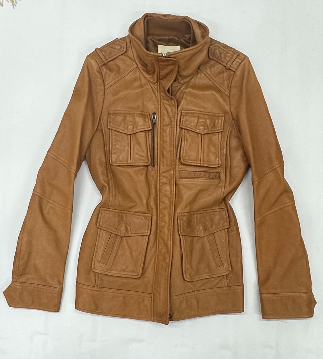 Beyond Closet 카멜 브라운 램스킨 100% 레더 가죽자켓  상품이미지2
