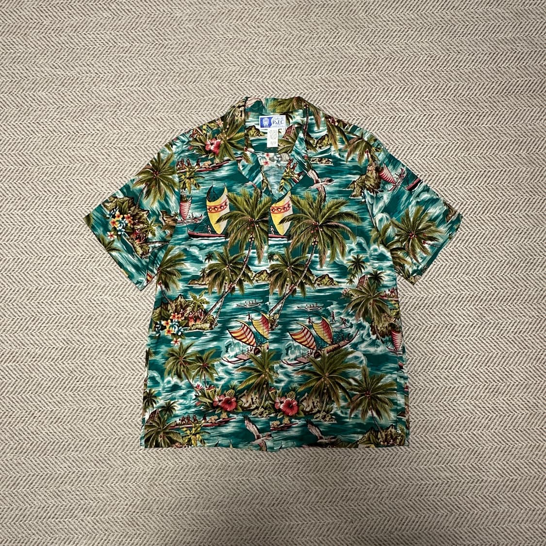VINTAGE usa made hawaiian shirt 상품이미지1
