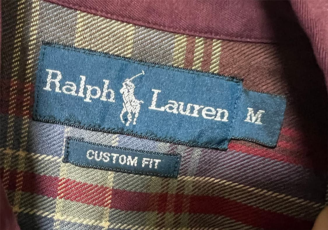 POLO 폴로 남자 캐주얼셔츠 춘추 버건디 커스텀핏 솔리드 M 95  상품이미지3