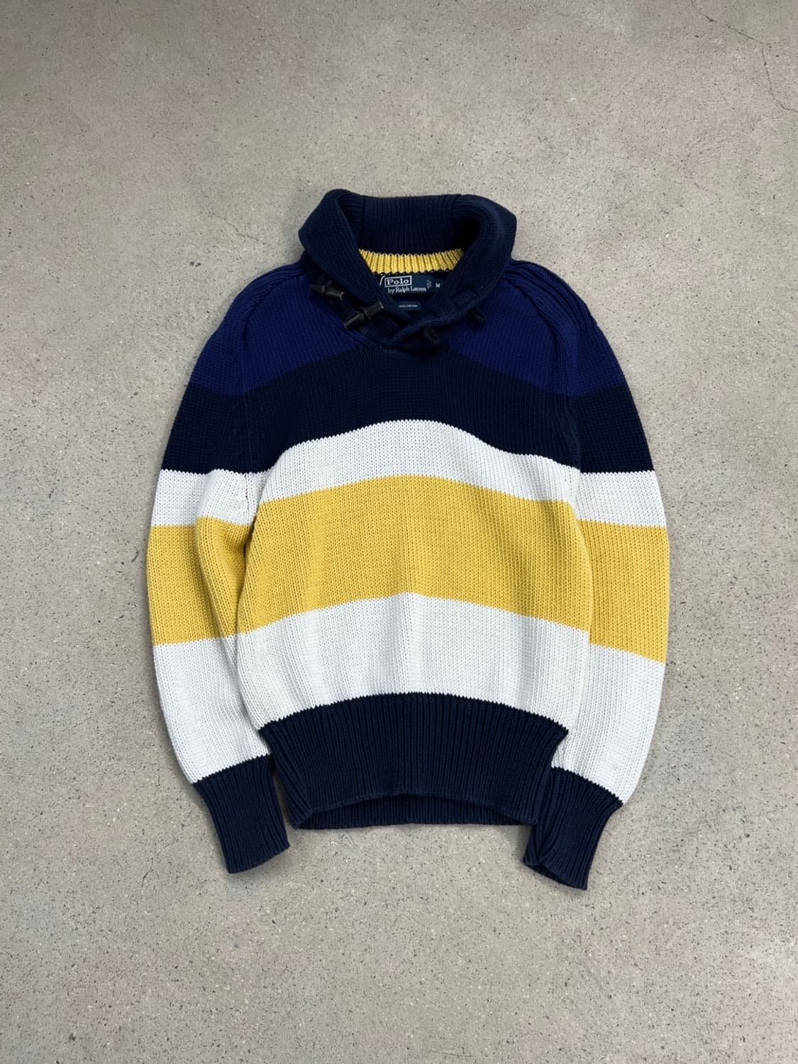 폴로 랄프로렌 엘보패치 숄카라 더플 니트 상품이미지1