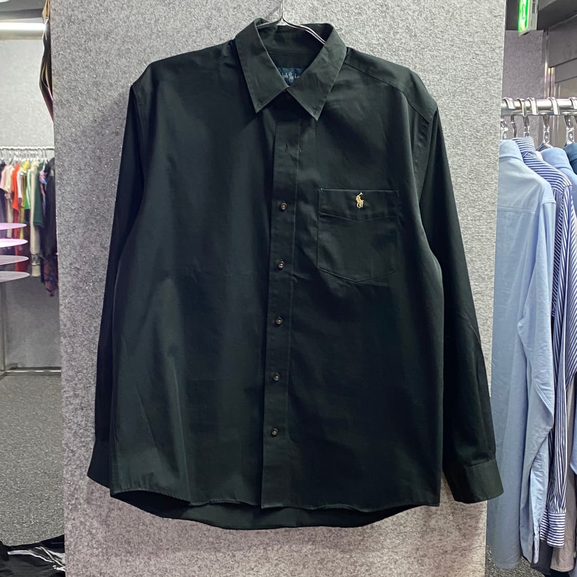 폴로 랄프로렌 클래식핏 딥그레이 셔츠 B3674 상품이미지2