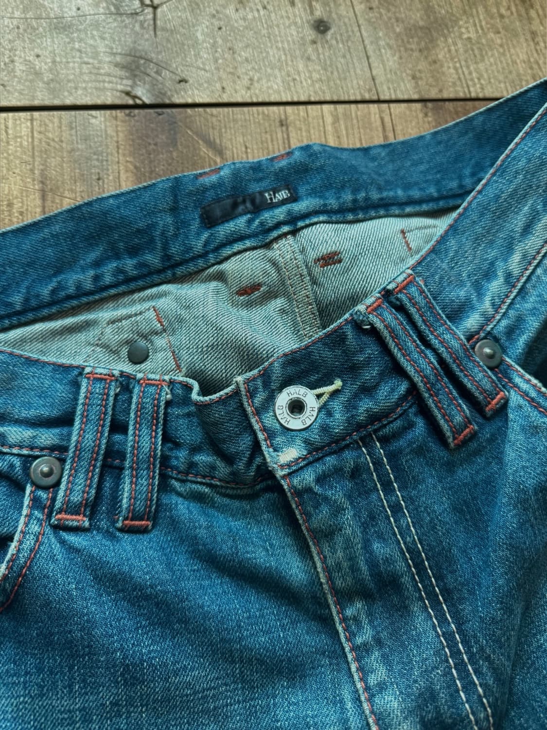 00s halb 디스트럭션 & 리페어 디스트레스드 데님 팬츠 상품이미지3